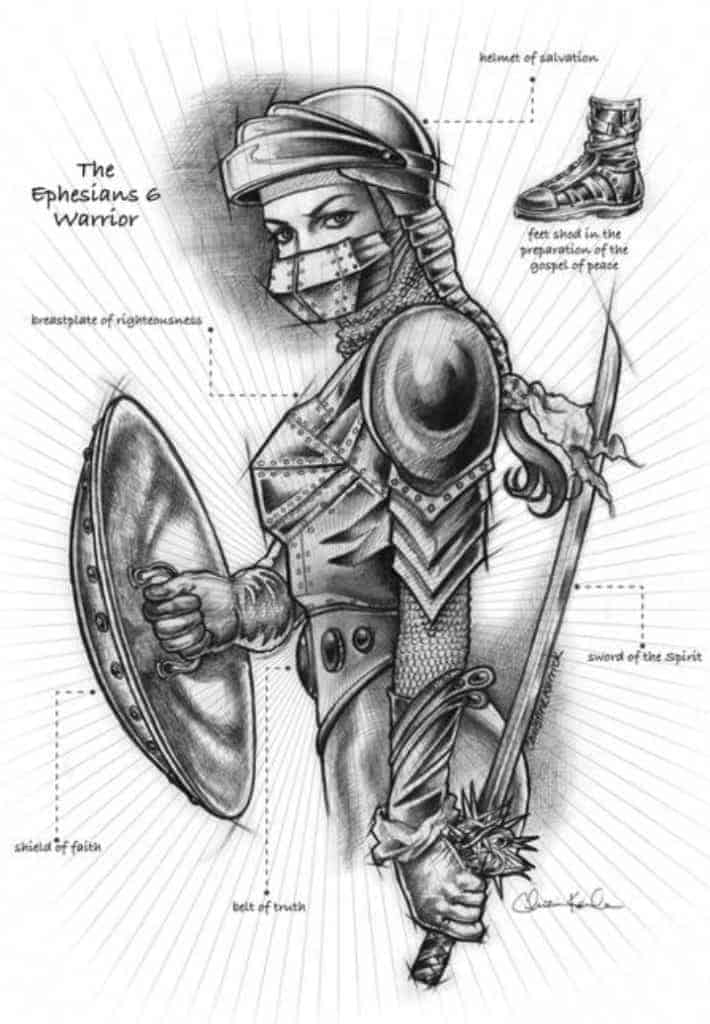 woman in armor of God