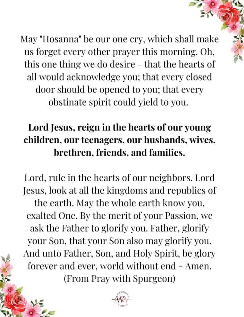 Prayer from C.H. Spurgeon