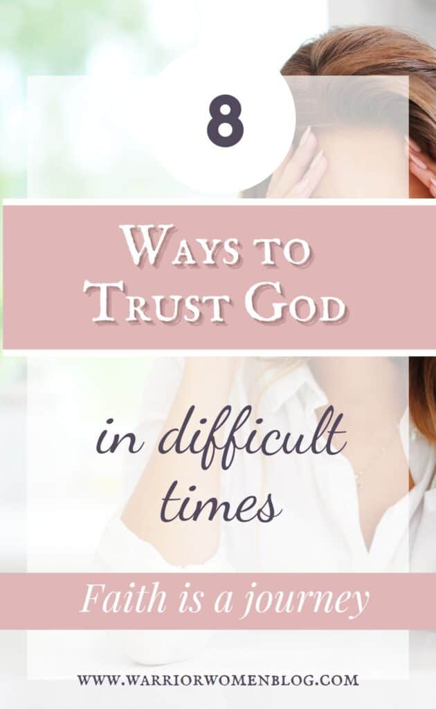 woman with head in hands, 8 ways to trust God in difficult times