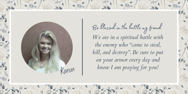 cream floral background with my image, signature and short message