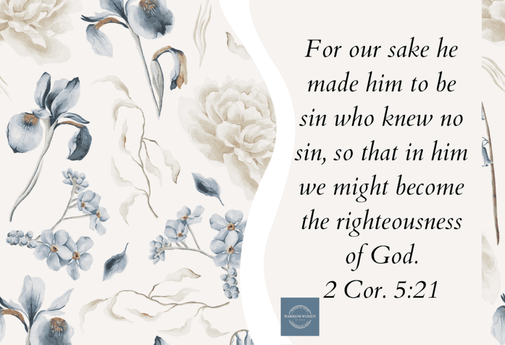 cream floral background 2 Corinthians 5:21