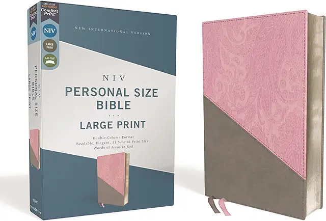 Pink Bible for women with large print cover