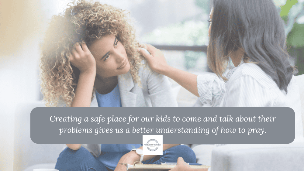 mom and daughter talking | 7 comforting prayers for your child's mental health