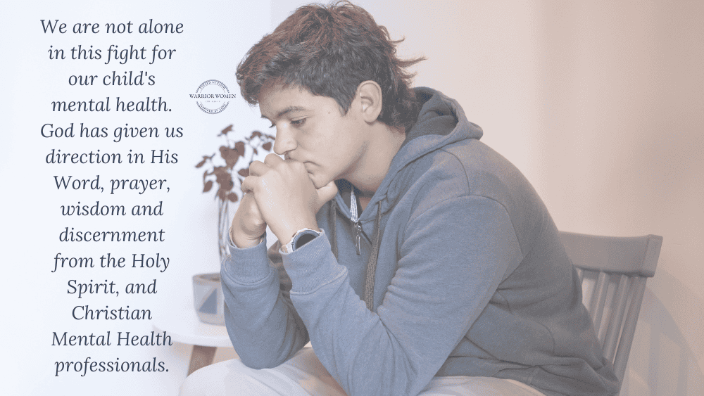 teenage boy sitting in chair with hands clasp in front of him | 7 comforting prayers for your child's mental health