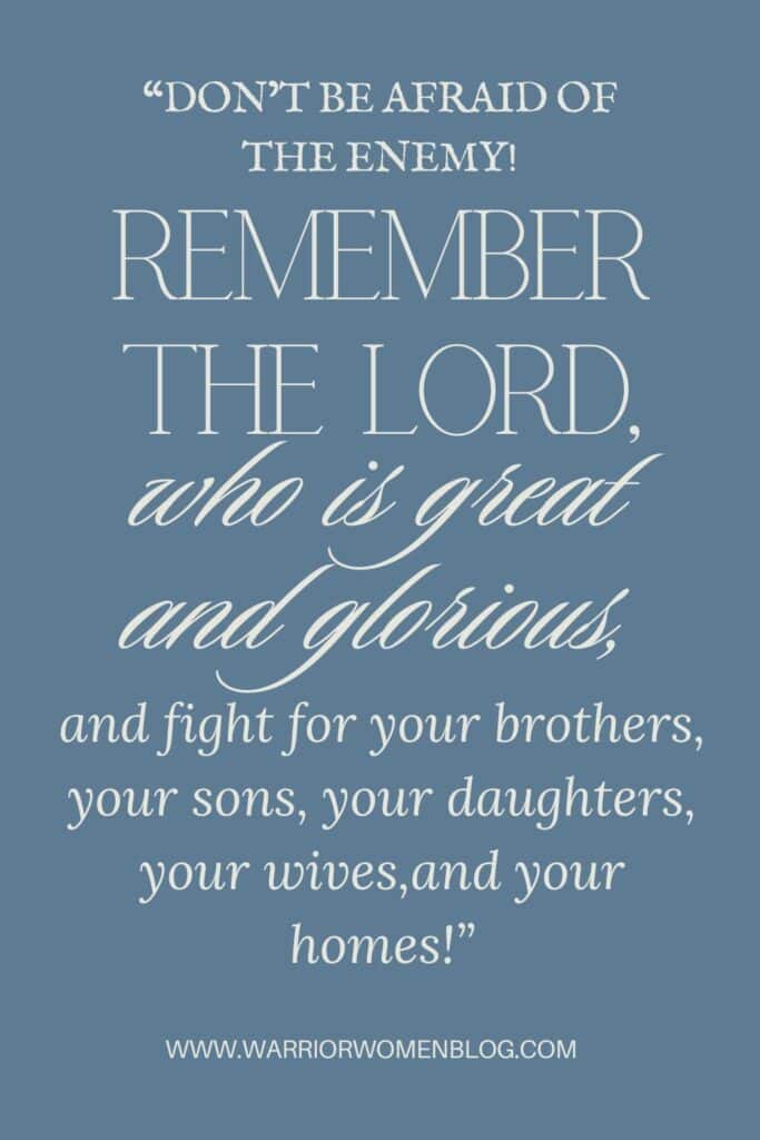 Praying for prodigals: with Bible verse Nehemiah 4:14