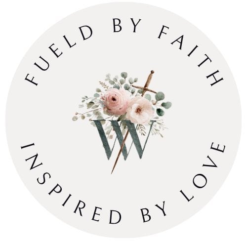 Warrior Women Blog logo with a sword and flowers in the middle with WW over it. "Fueled by Faith" on top and "Inspired By Love" on the bottom