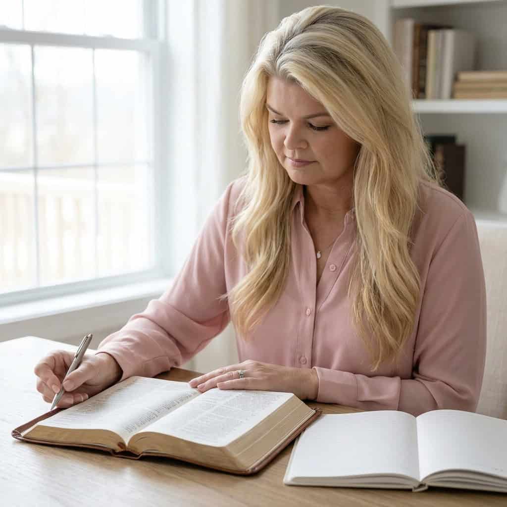Me sitting at my desk reading my Bible