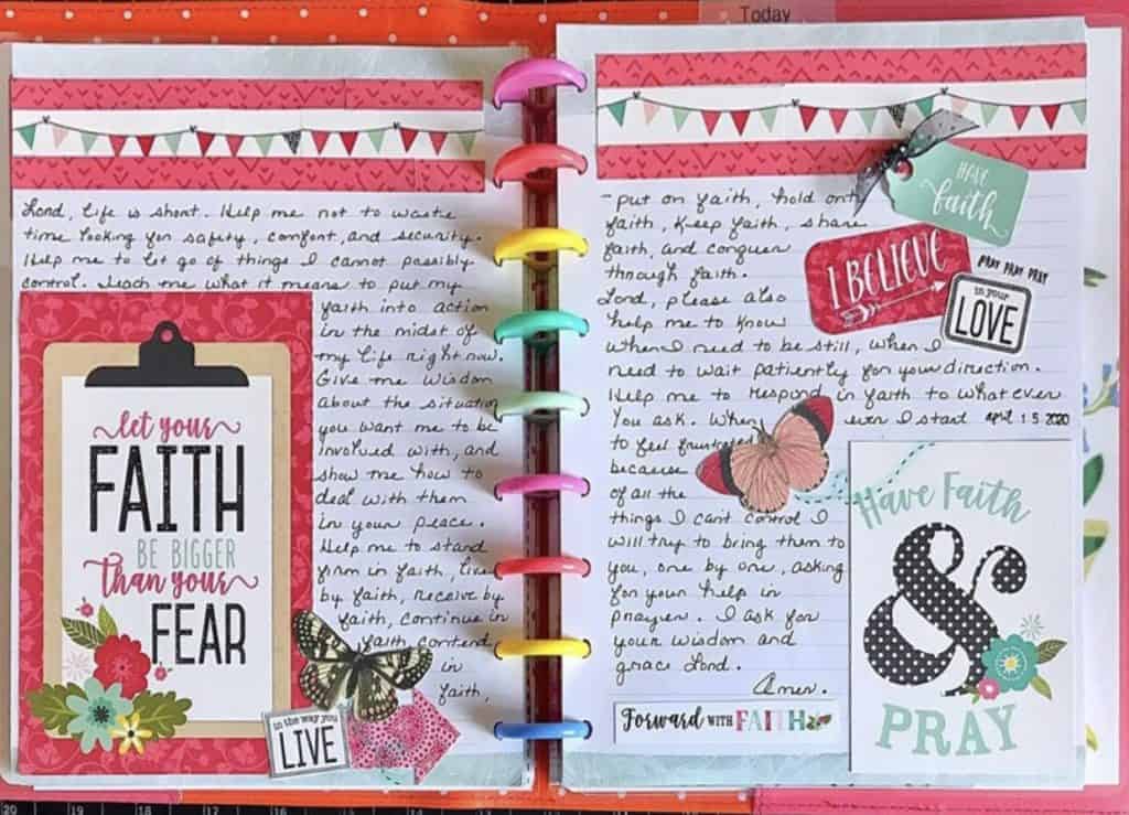 journal using washi tape
