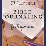 hands of older woman using colored pencils to journal in her Bible